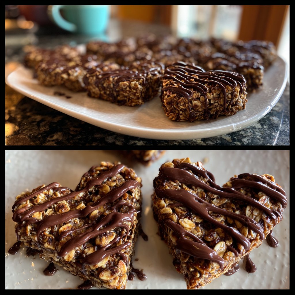 Valentines Snacks Chocolate Granola Hearts
