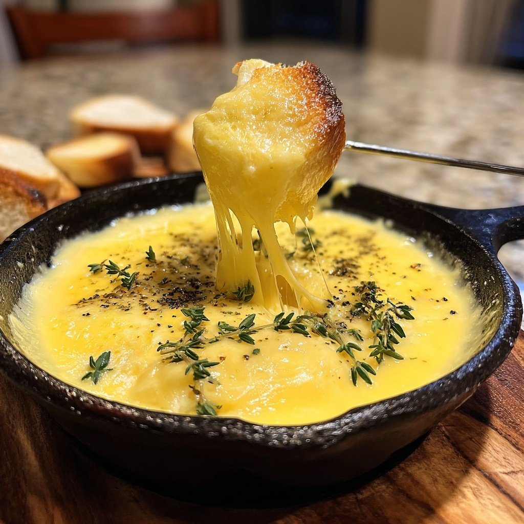 Fondue with Raclette and Thyme