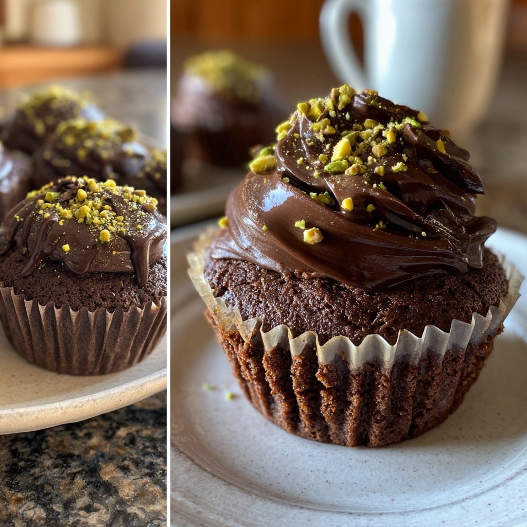 Chocolate Pistachio Cupcakes