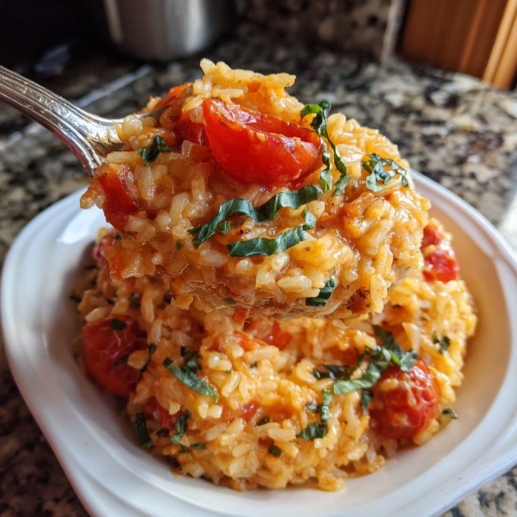 Creamy Garlic Tomato Rice