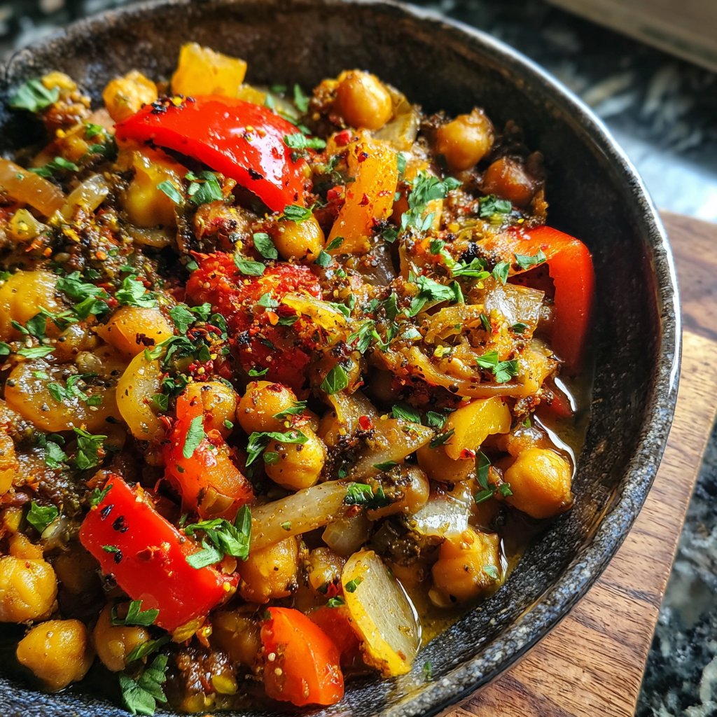 Healthy Crockpot Chickpea Tagine