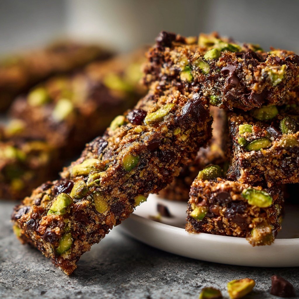 Chocolate Pistachio Snack Bars