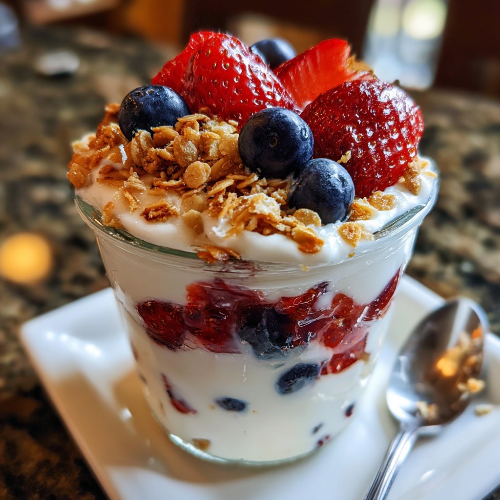 Valentines Breakfast Berry Yogurt Parfaits