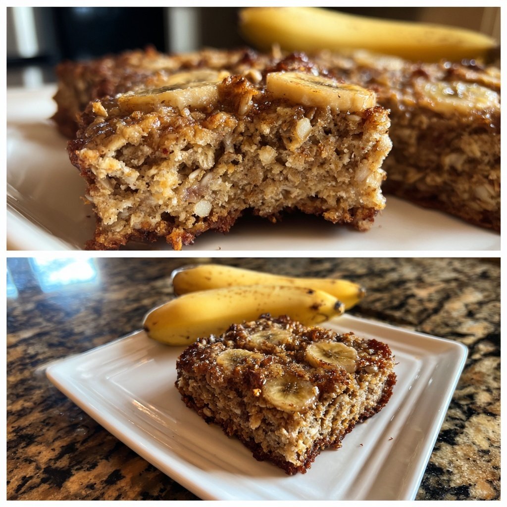 Banana Oat Yogurt Squares