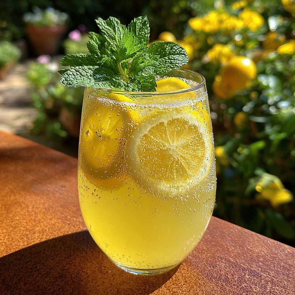Sparkling Lemon Spring Drink