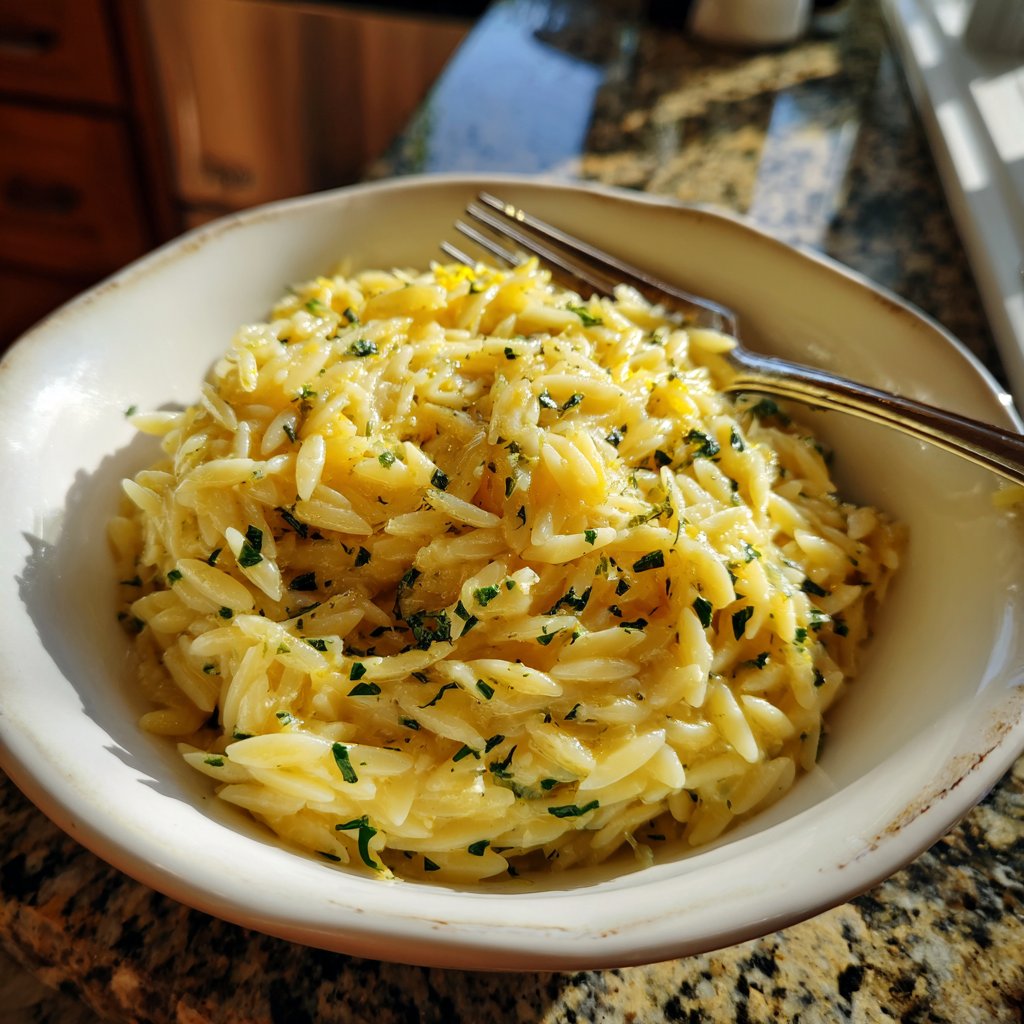 Romantic Lemon Butter Orzo