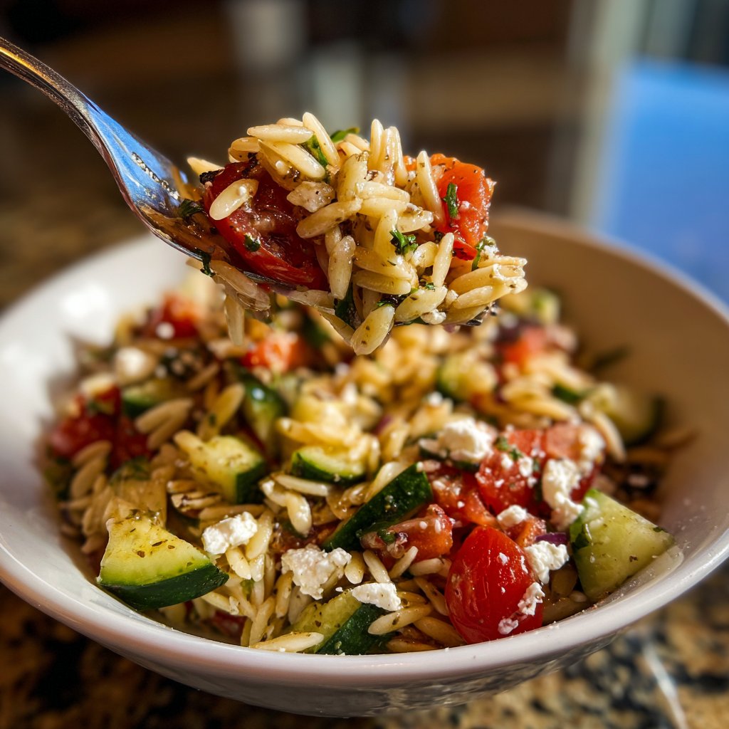 Healthy Lunch Greek Orzo Salad
