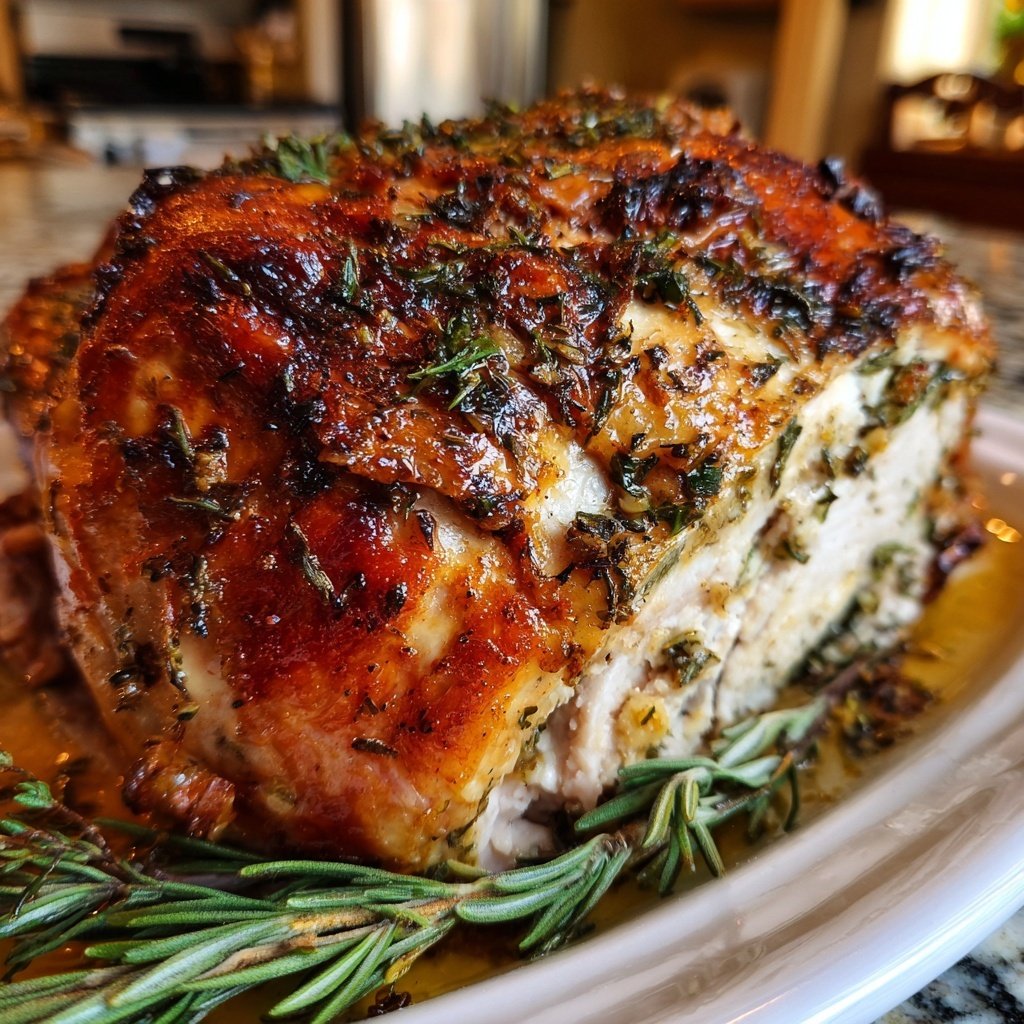 Seasonal & Festive Thanksgiving Herb Stuffed Turkey