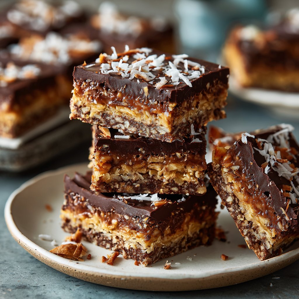 Chocolate Coconut Almond Squares